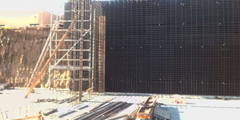 Construcción de muro en planta EDAR en Zamora
