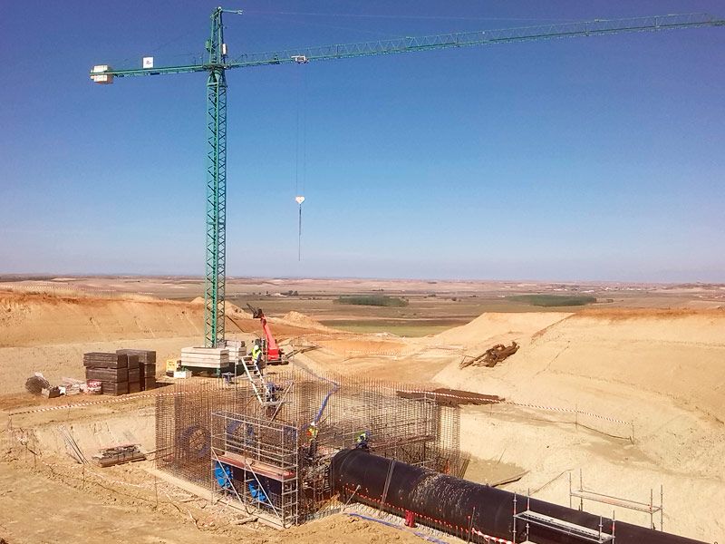 Construcción de estructura de regadío en Zamora