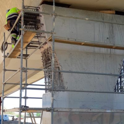 Reparación de puente ubicado en la A 66 en Zamora